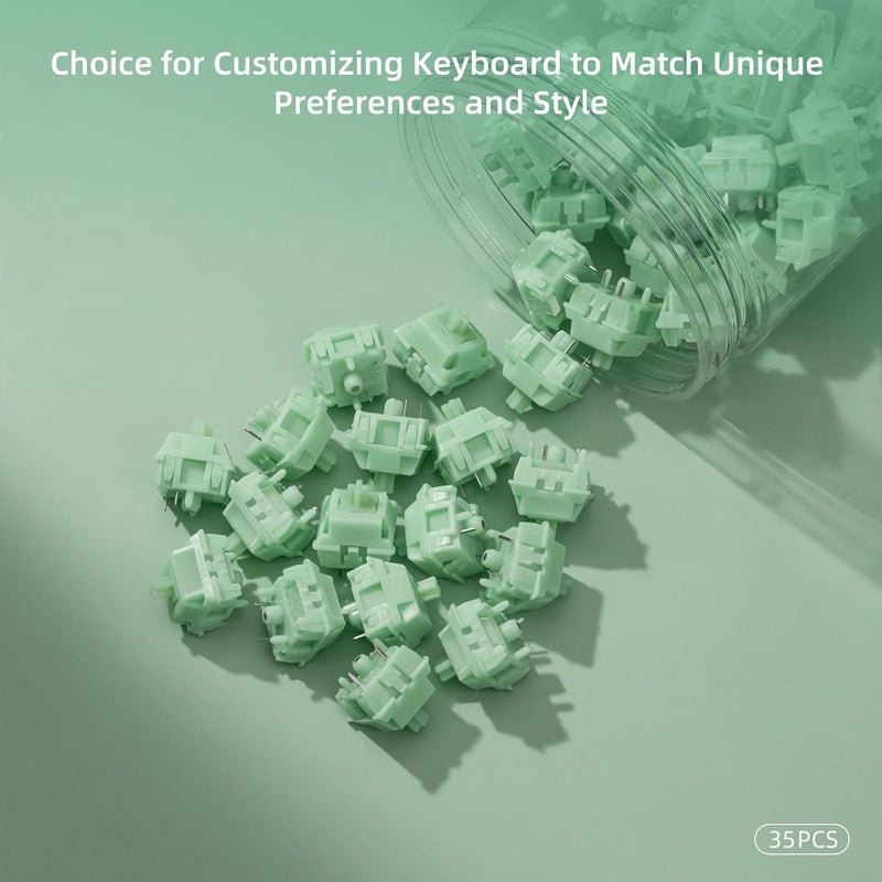 MELETRIX WS Jade Mechanical Keyboard Switches 5 Pins PCB Mount Lubed Switches(35pcs) - Image 4